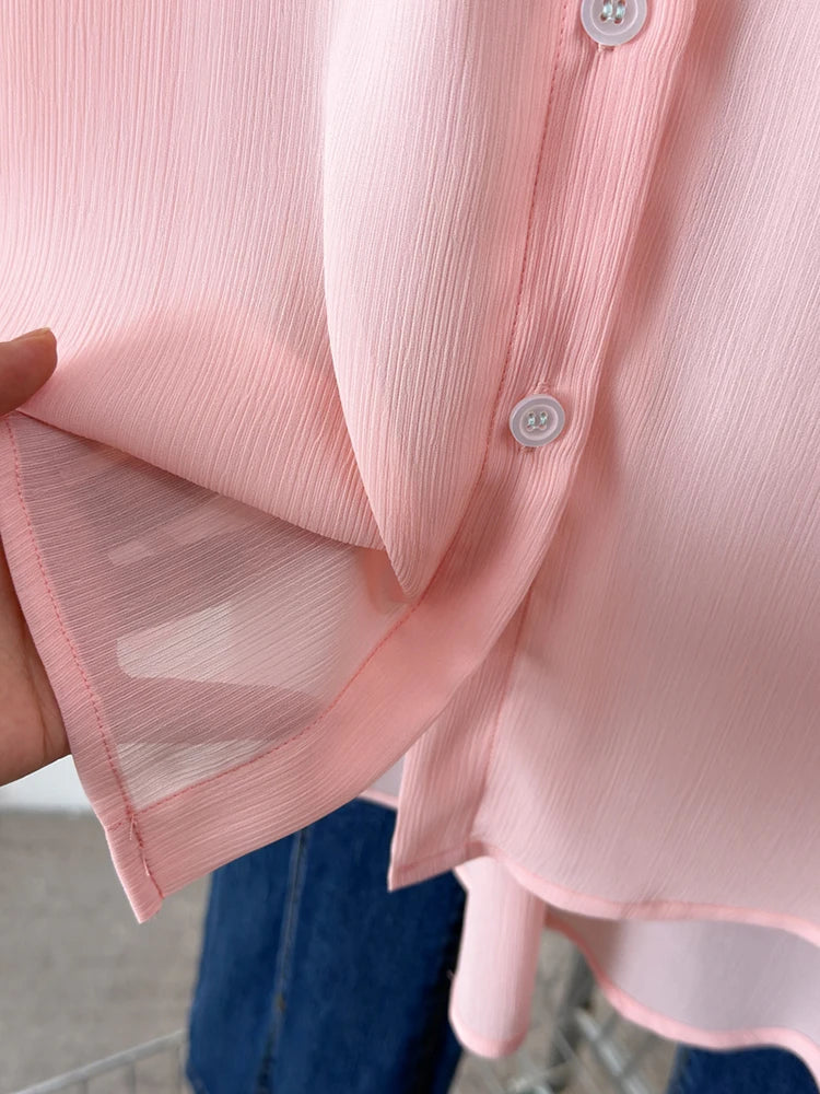 Plus Size Shirt Arrivals Long Sleeve Chiffon
