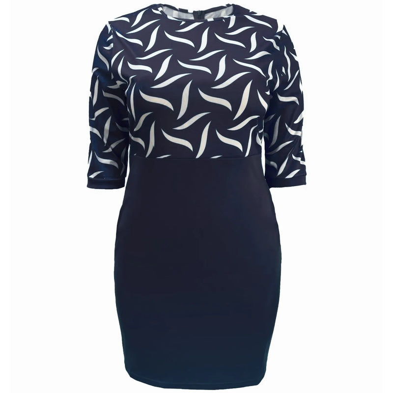 5XL 4XL Plus Size Clothes Dresses Office Lady