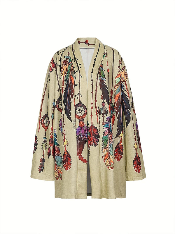 Plus Size 2025 Spring Long Sleeve Retro Cardigan