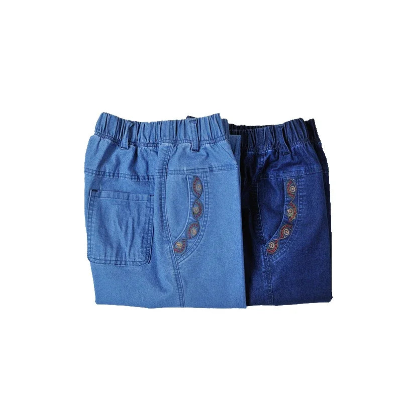 Slim High Waist Elasticity Casual Cowboy Pants
