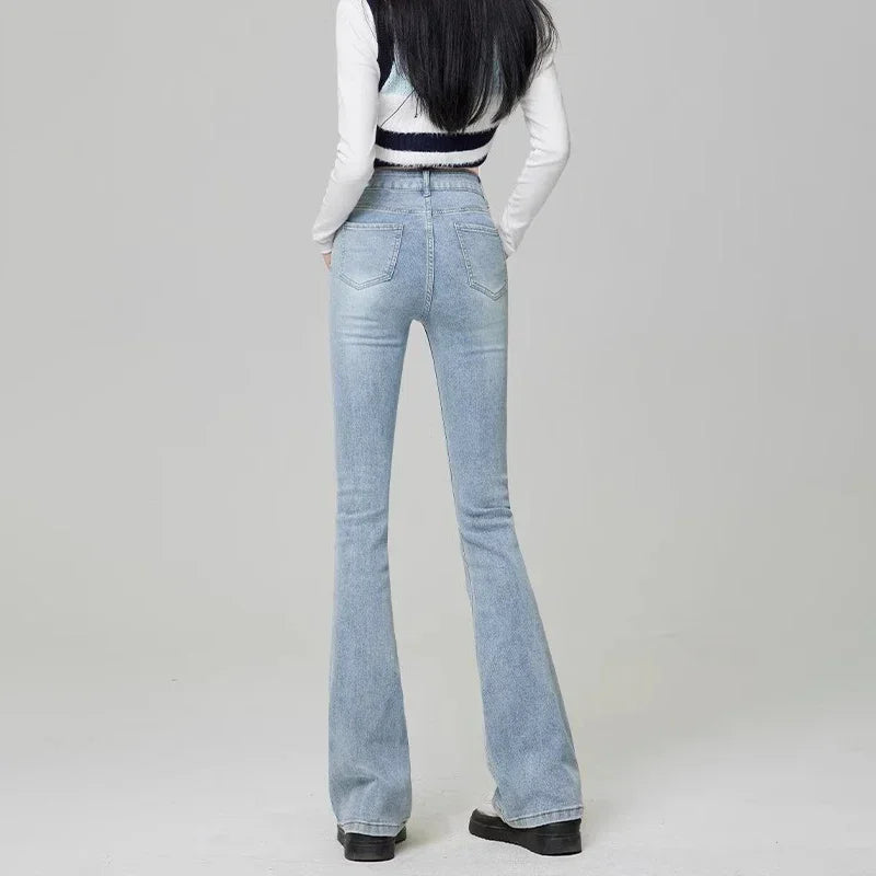Flare Jeans Fashion Light Blue, Black