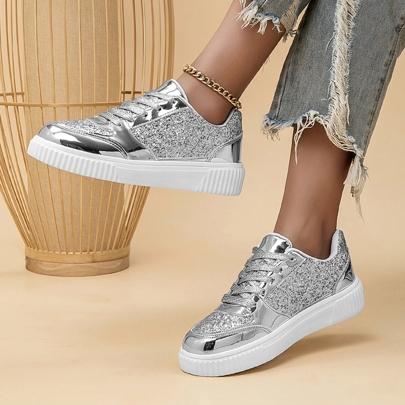 Platform Versatile Strap Gold Fashion Stage Shoes Zapatillas