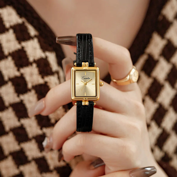 Watch Elegant Square Luxury Watch Belt Quartz