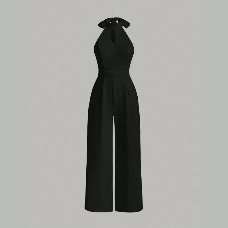 Jumpsuits All Season Fashion Cut-Out Plain