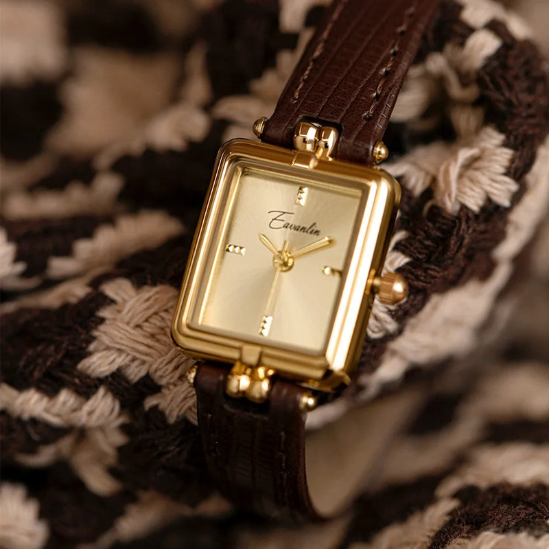 Watch Elegant Square Luxury Watch Belt Quartz