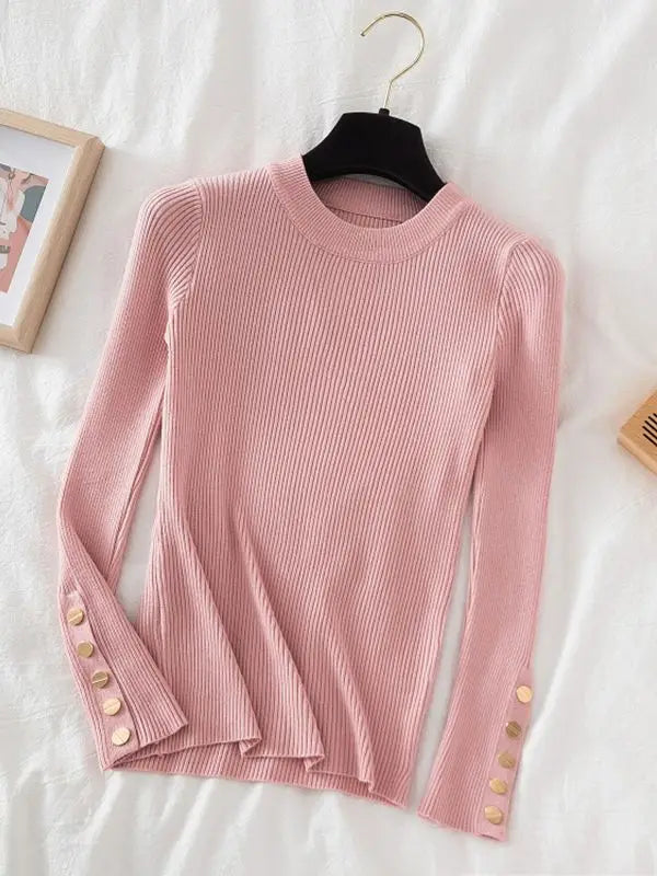 Thick sweater pullovers khaki casual