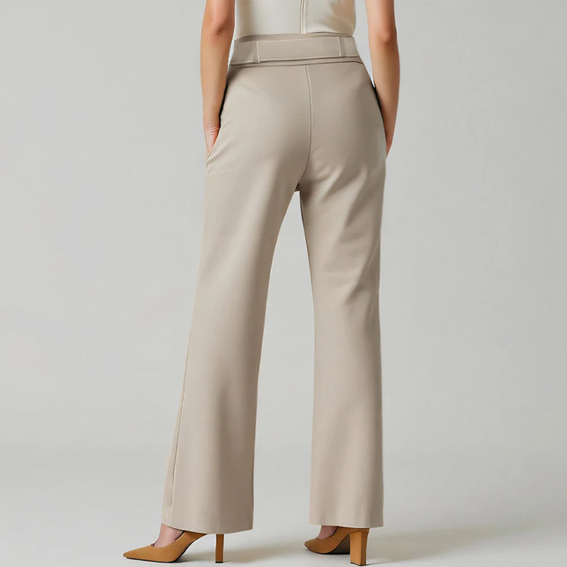 Pants All Season Fashion Decent Sashes Plain