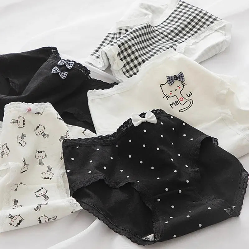 5Pcs/set Cotton Cartoon Cute Panties Girls' Short