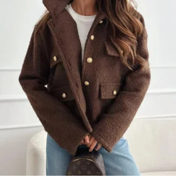 Coat Autumn and Winter Loose Short Woolen