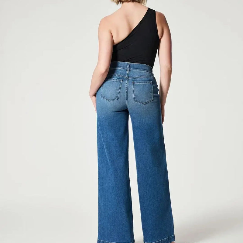 Sided Elastic Knitted Loose Stretch Jeans