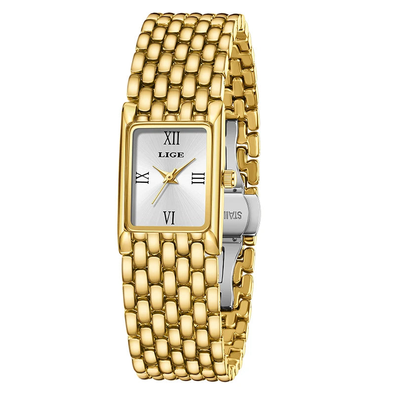 Watch Square Quartz Wristwatches Stainless Steel