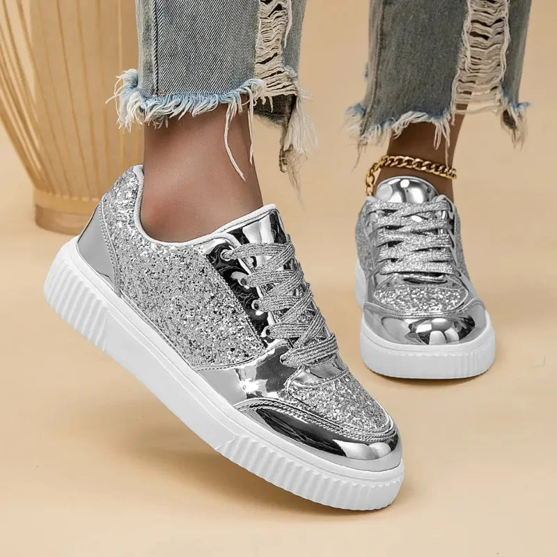 Platform Versatile Strap Gold Fashion Stage Shoes Zapatillas