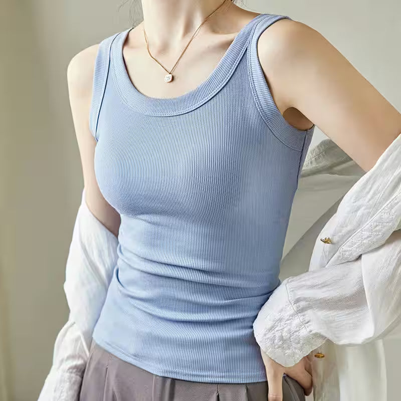Top Plus Size Layering Tank Tops Basic Fashion - Additional View 17