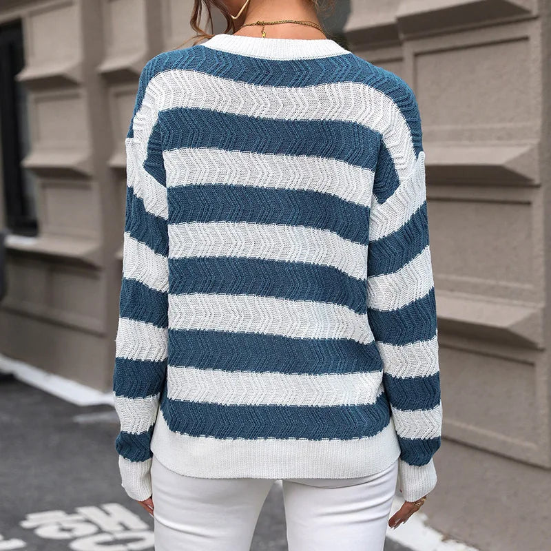 Popular Striped Knitted Sweater