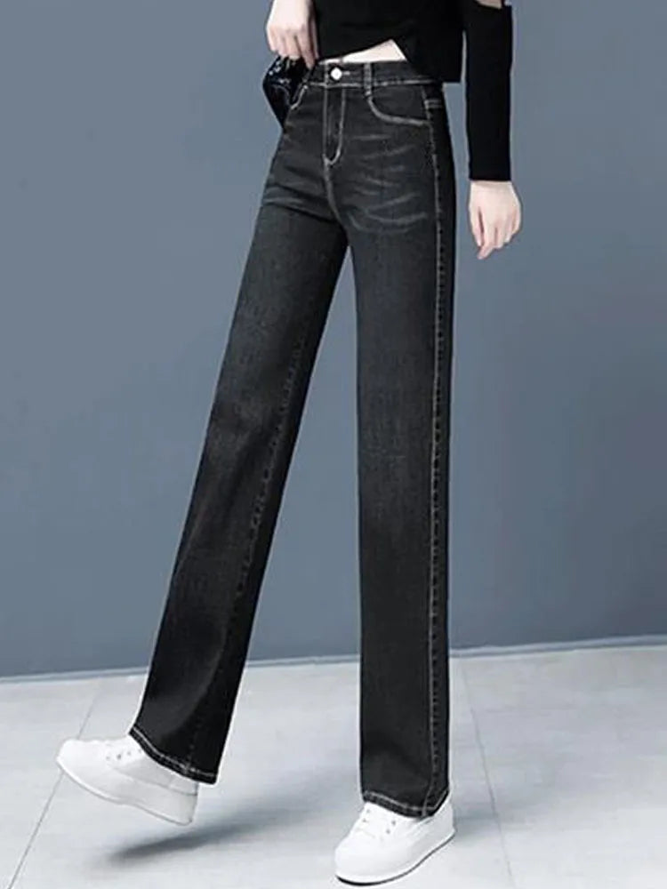 Straight Jeans Fashion High