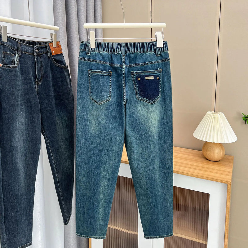 Jeans Casual Fashion Plus Size, Autumn, 100kg