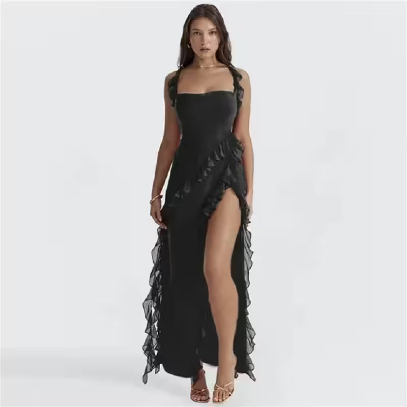 Party Dresses Slash Neck Split Sexy - Additional View 6