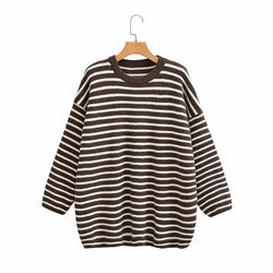 Plus Size Sweater Roomy Mid-Length Crew Neck