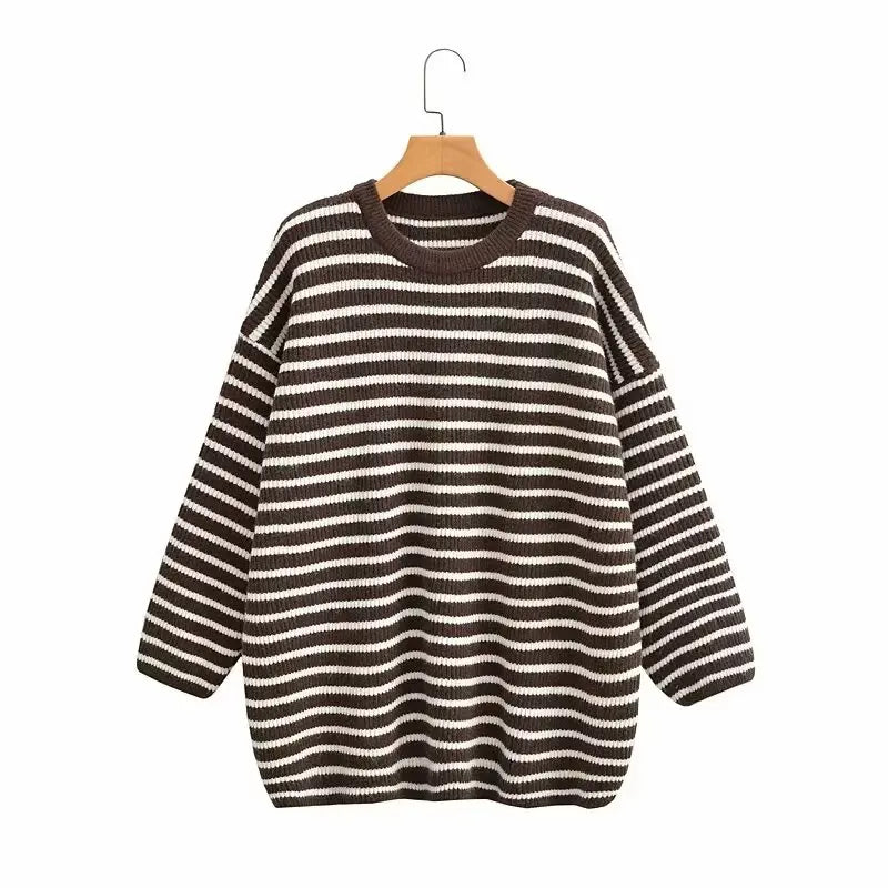 Plus Size Sweater Roomy Mid-Length Crew Neck