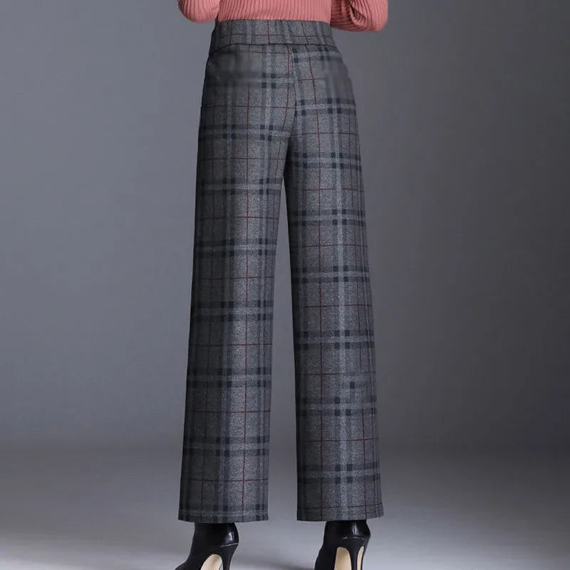 Woolen Wide Leg Pants For Women Autumn Winter