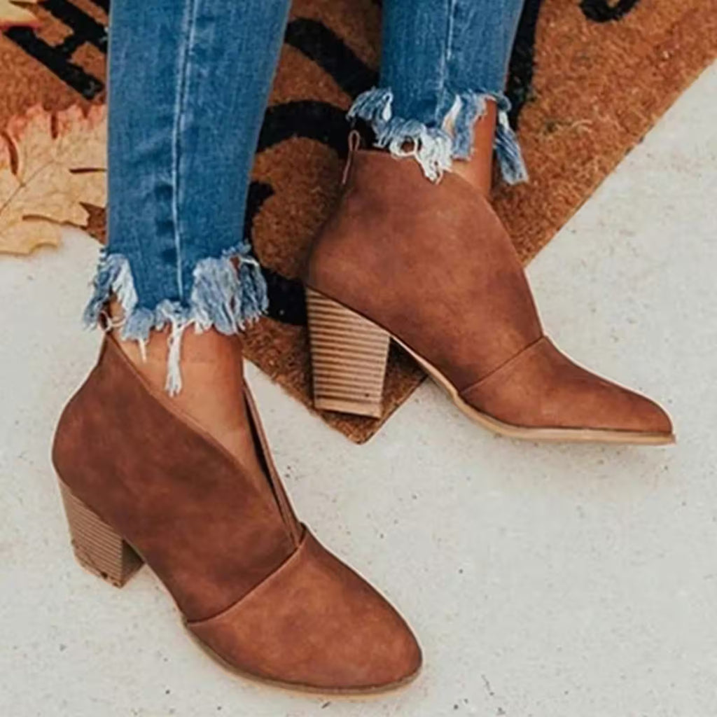 Leather Short Boots Temperament elegant flat - Additional View 8