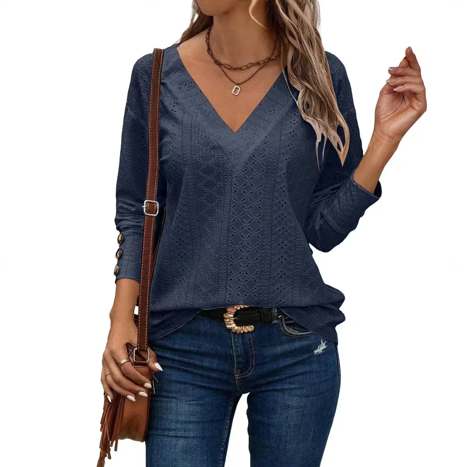 T Shirts Dressy Tunics Skinny Long Sleeve - Additional View 5