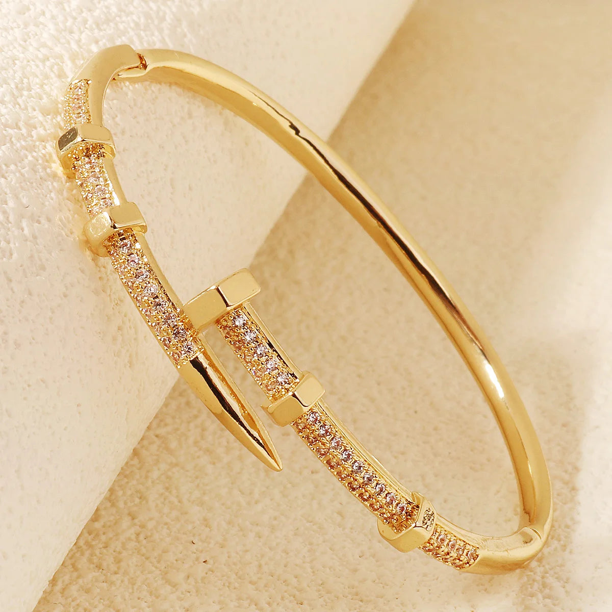 Female Brand Nail Trendy Bracelet Zircon Screw - Women's Fashion - View 3