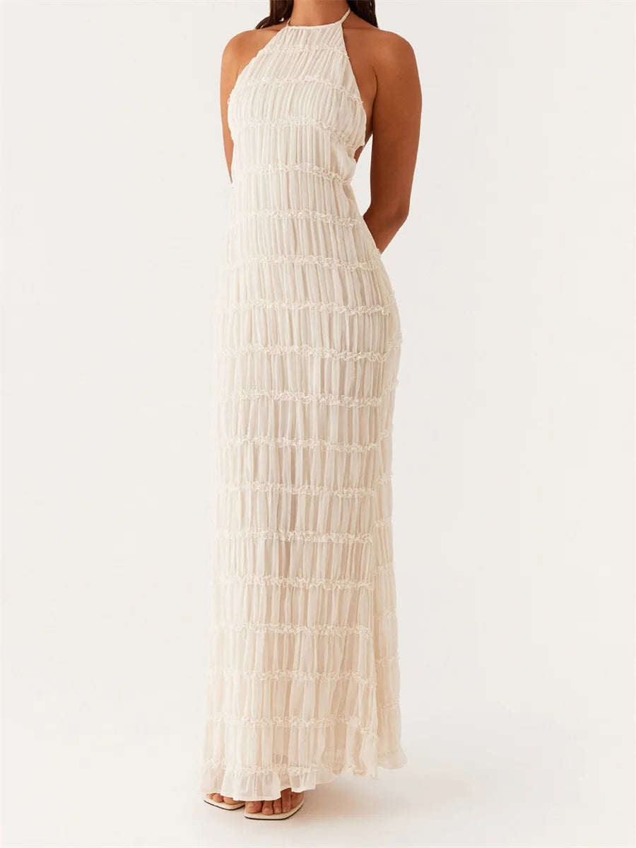 Women's Backless Summer Beach Long Dress – Women's Dress