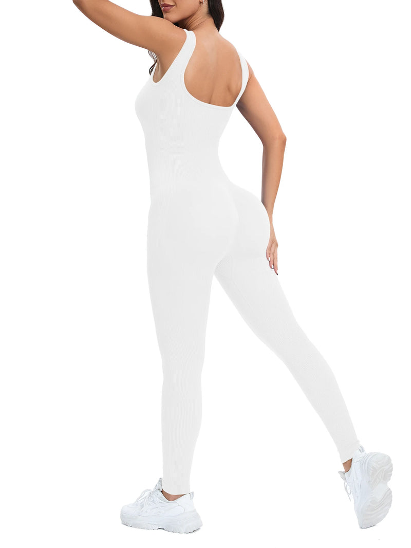 Shapewear Jumpsuits  Square Neck Sleeveless