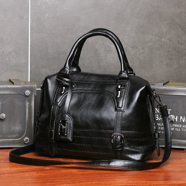 Leather Boston Shoulder Bags Luxury