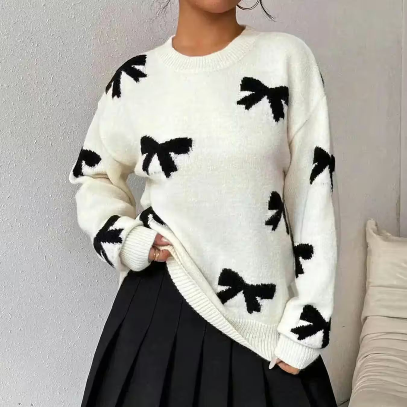 Sweater Lazy and sweet style Elegant - Women's Fashion - View 6