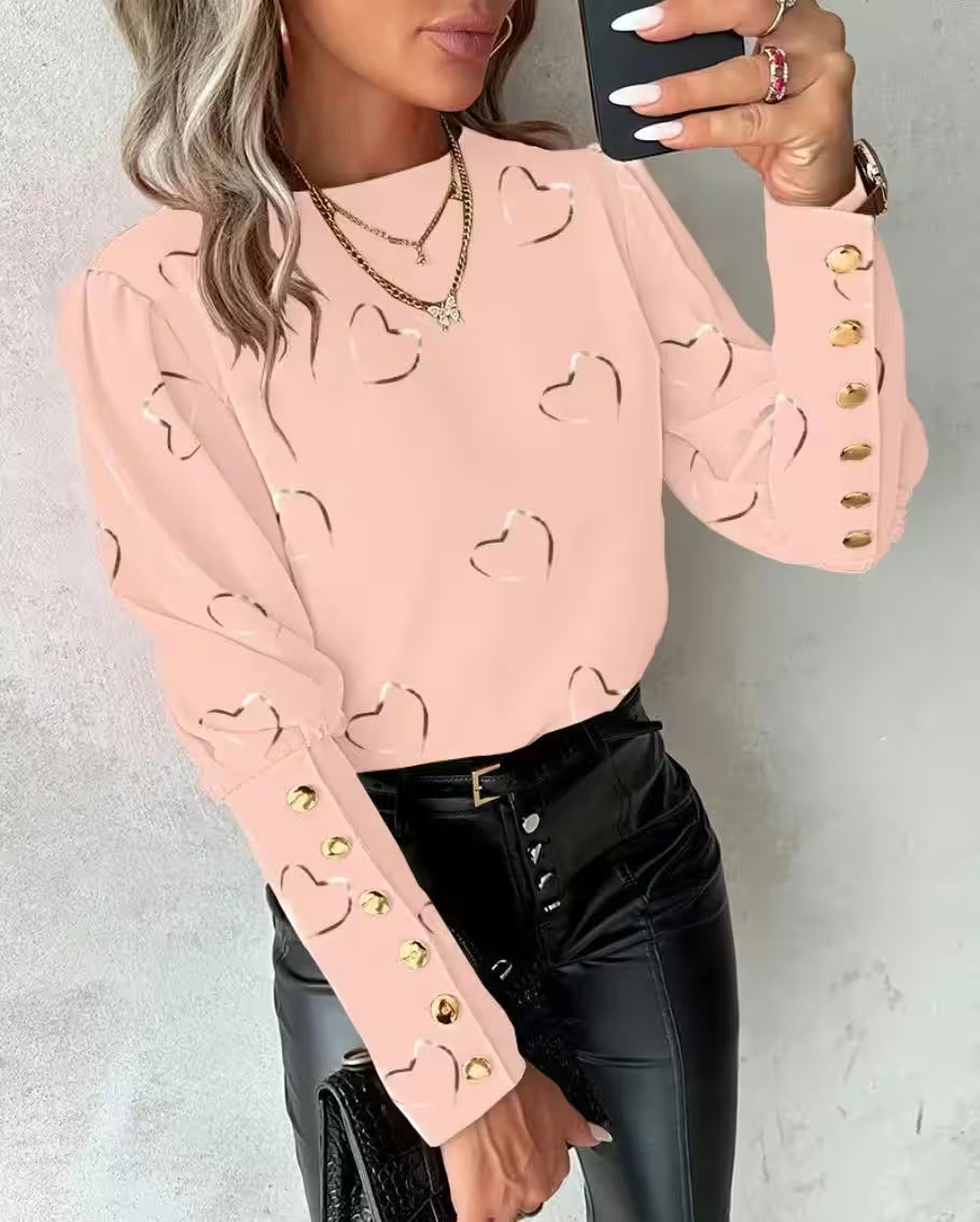 Shirt Long Sleeve Round Neck Button Down - Additional View 5