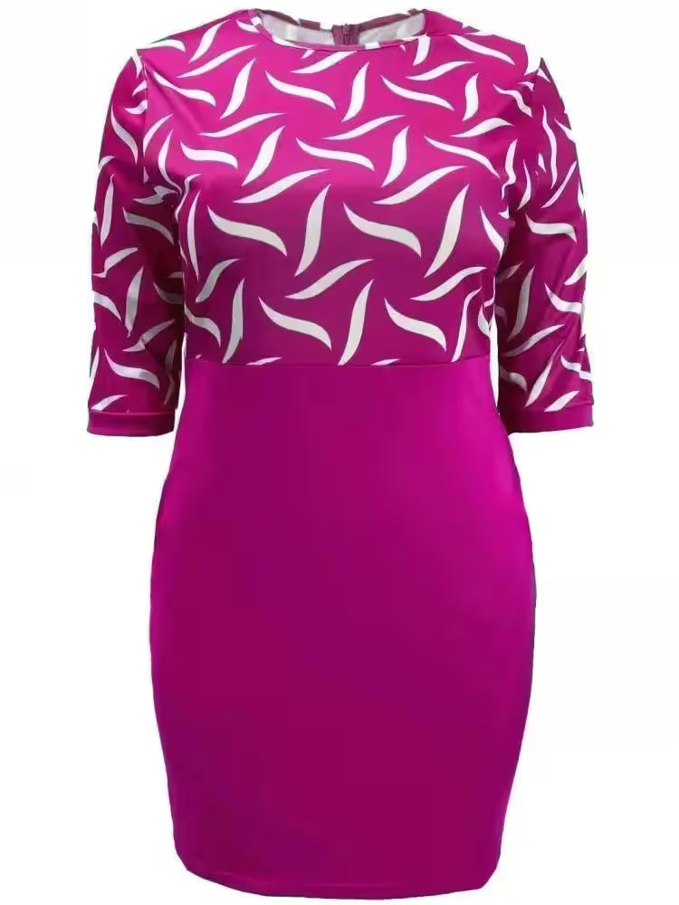 5XL 4XL Plus Size Clothes Dresses Office Lady - Flair Feminine