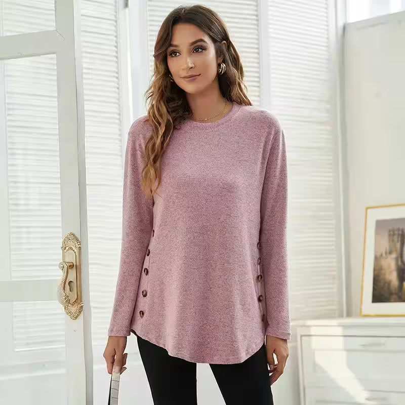 T-Shirt Long Sleeve Versatile Casual - Additional View 2