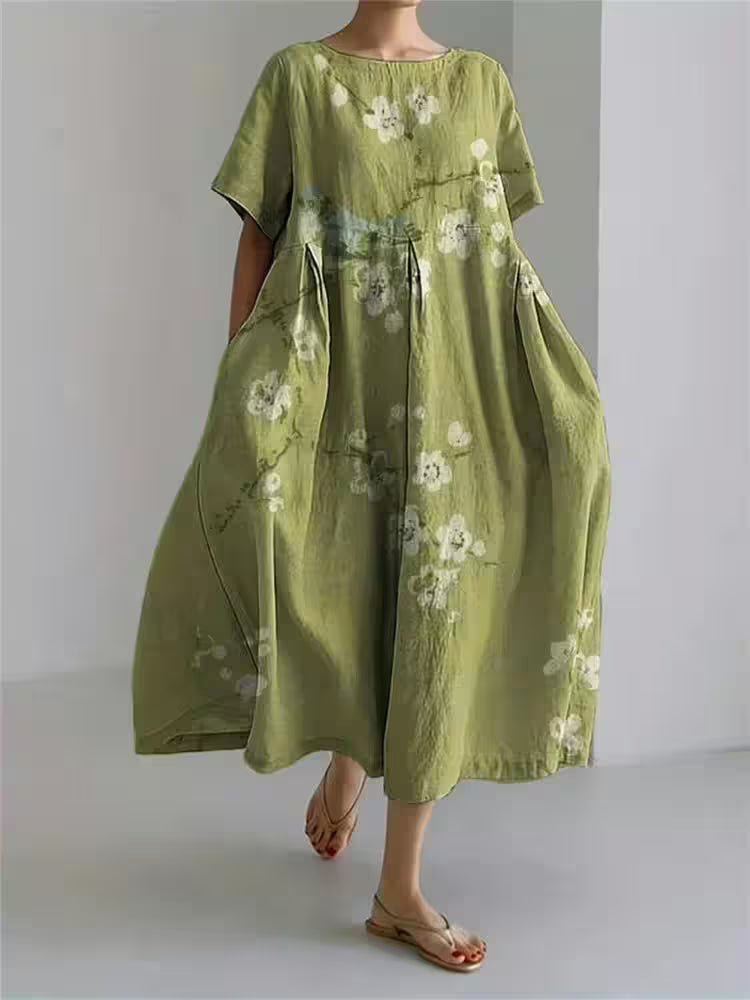Flower 3D Printed Round Dress - Women's Fashion - View 6