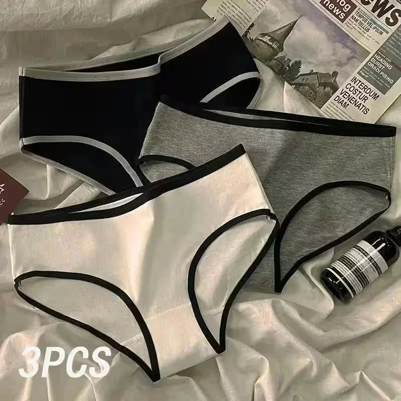 3pcs Sports Cool Style Minimalist Girls' Underwear Mid Waist - Additional View 12