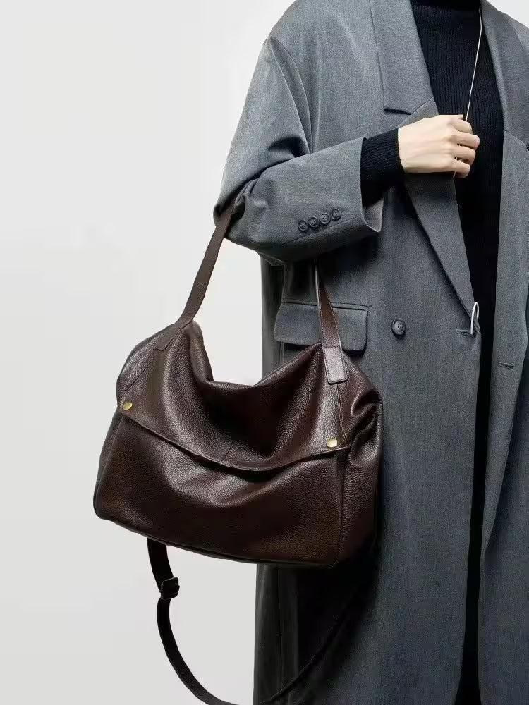 Bag arge capacity shoulder genuine leather - Additional View 2