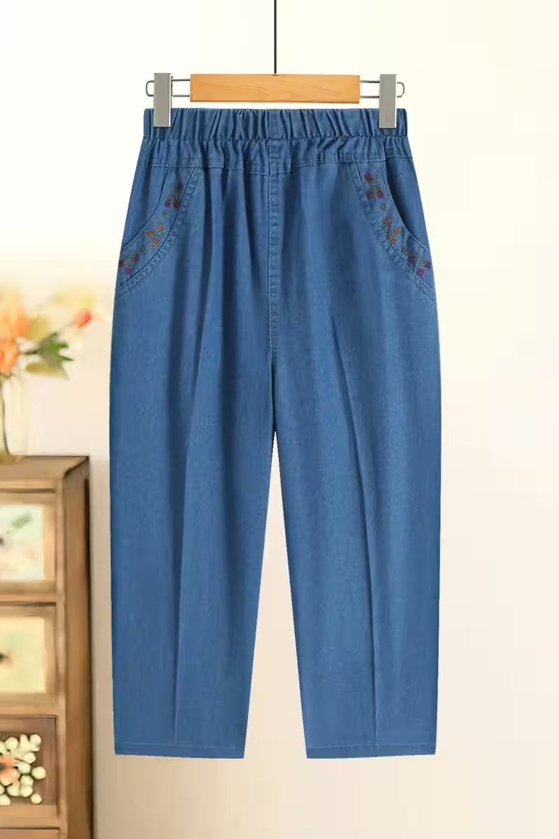 Plus size cropped jeans Pants Casual - Additional View 6