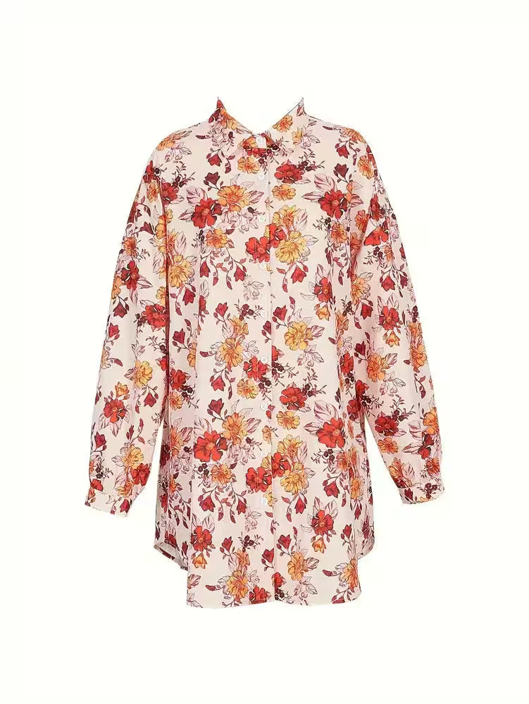 Plus Size Printed Shirt Fashion Best Choice for Spring - Additional View 2