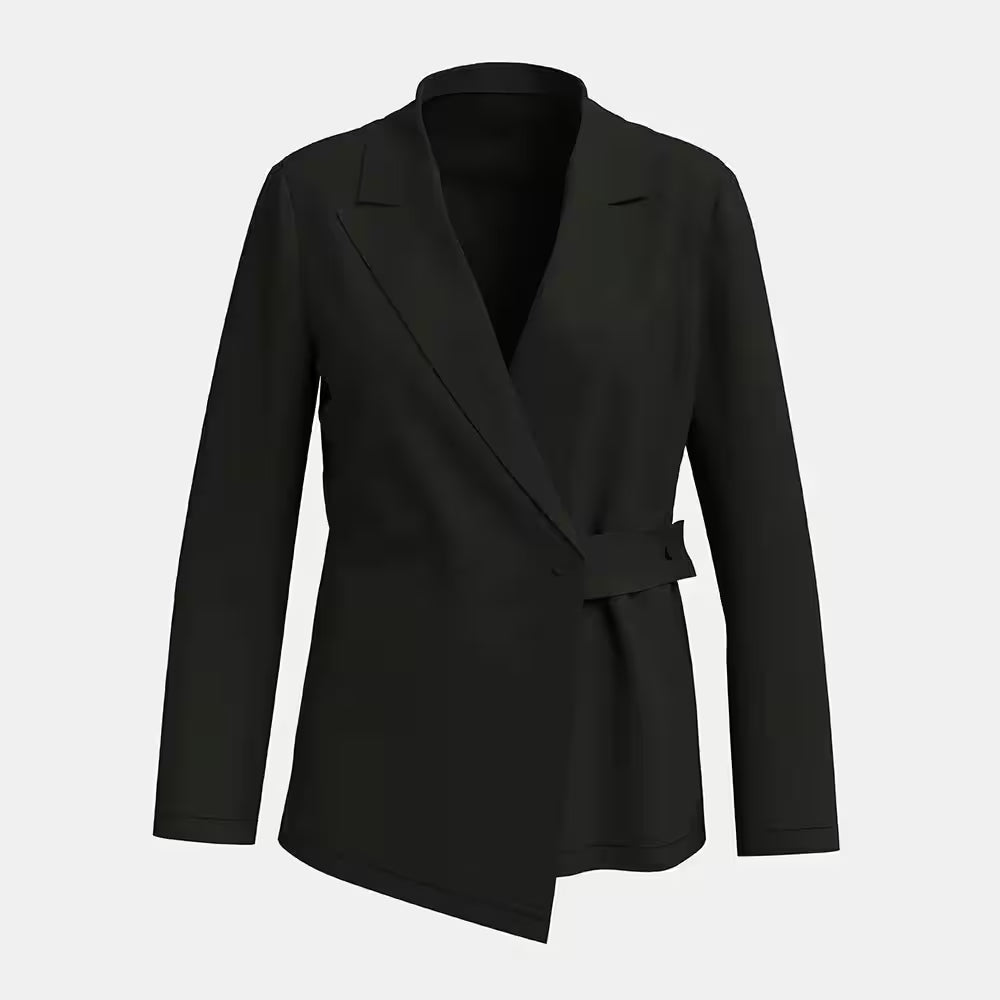 Long Sleeve Shawl Collar Office Lady Blazers - Additional View 5