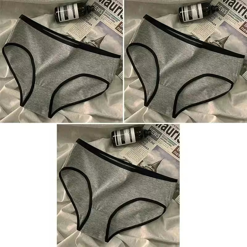 3pcs Sports Cool Style Minimalist Girls' Underwear Mid Waist - Additional View 48