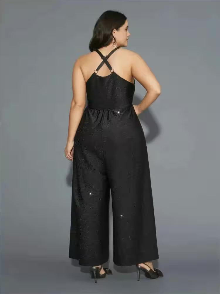 Plus Size Slip Jumpsuit Slim High Waist Fashion - Additional View 2