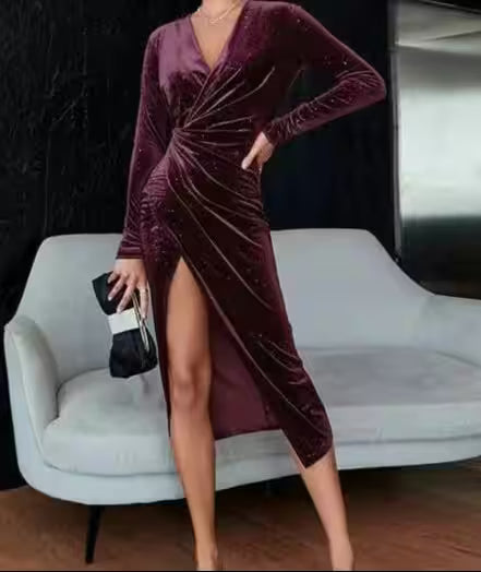 New Cross border Evening Dress Sexy Open - Additional View 3