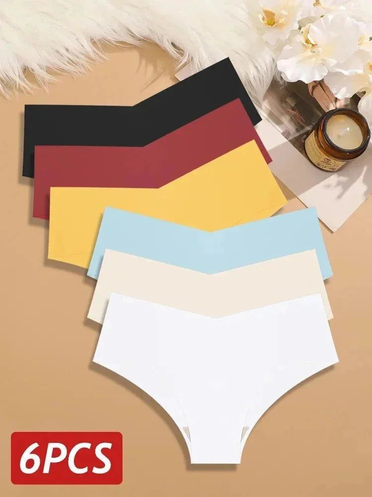 6PCS Panties Ice Silk Ultra Thin Briefs Sexy - Additional View 25