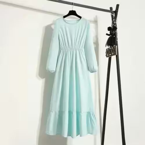 Dresses with Waist Slim Long Sleeve Pullover - Additional View 11