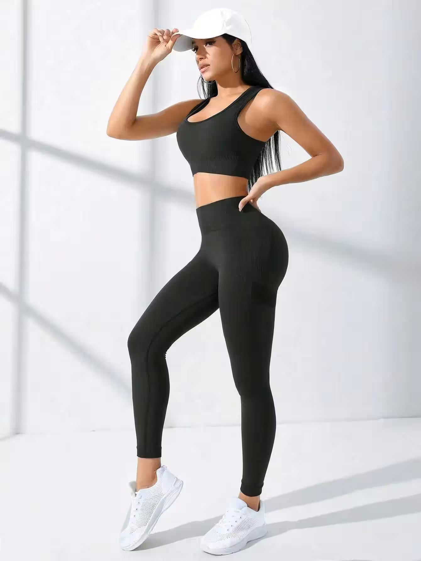 Yoga Basic 2pcs Seamless High Stretch Yoga Set Tracksuit - Additional View 6