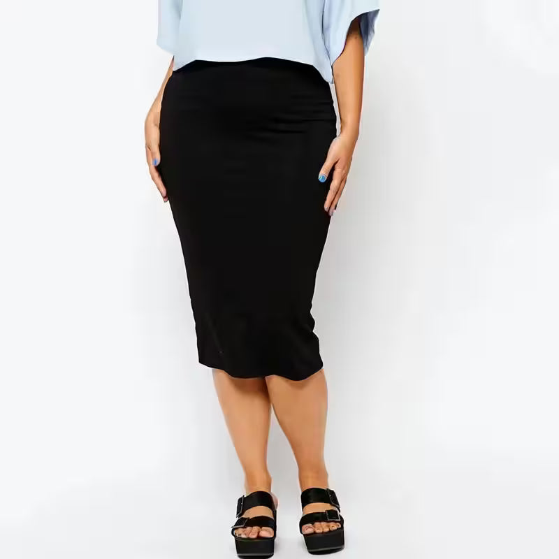 Plus Size Elegant Summer Spring Midi Skirt 6XL 7XL - Additional View 3
