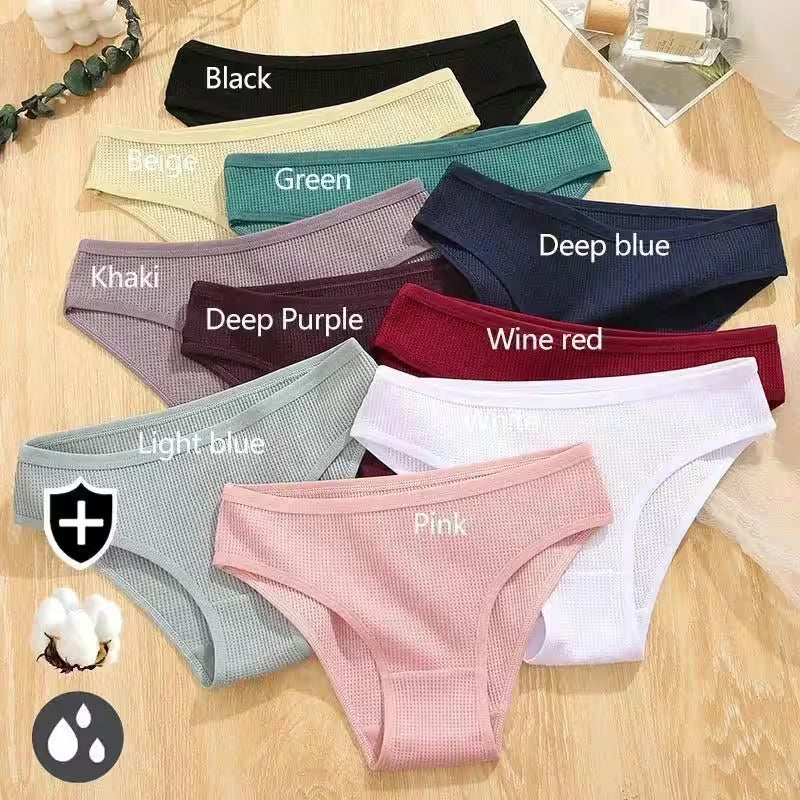 3Pcs/set  Waffle Cotton Panties S-XL - Additional View 5