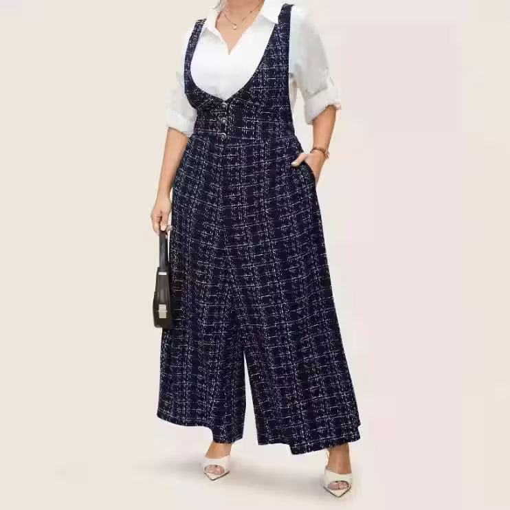 Plus Size Clothing Large Plaid Cross Back - Additional View 3