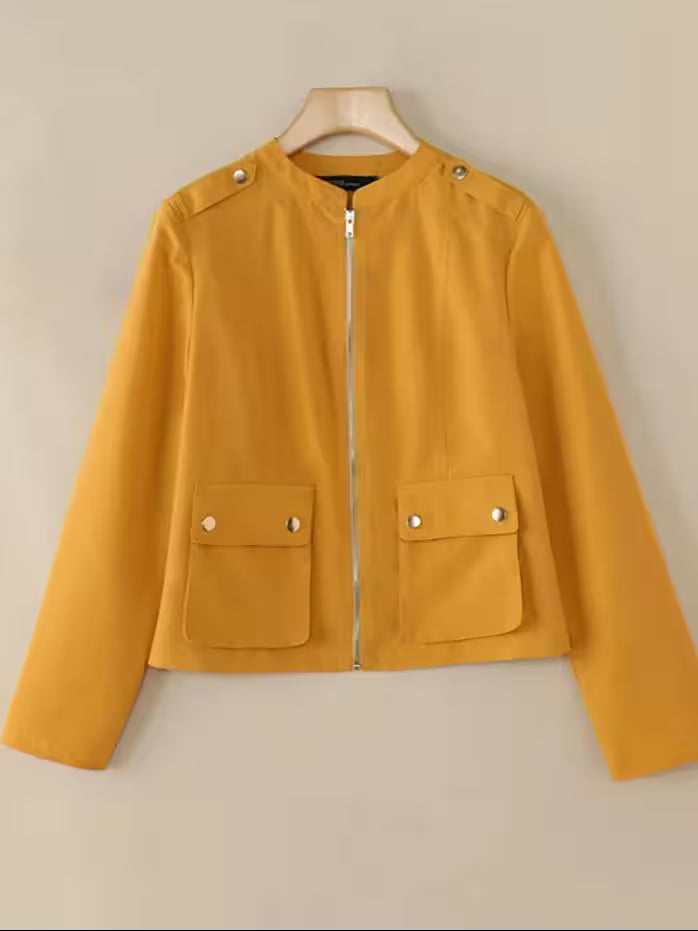Stand Collar Workwear Outerwear - Additional View 2